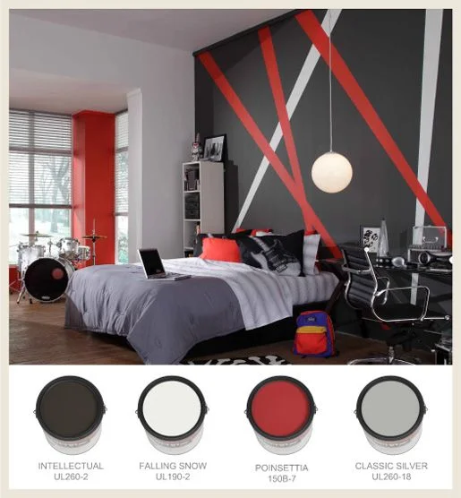 Modern teenager black and white bedroom deals